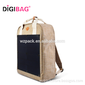 New Arrival Custom Laptop backpack with Solar Panel, wholesale solar charger Daypacks